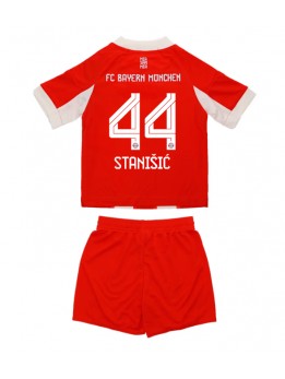 Billige Bayern Munich Josip Stanisic #44 Hjemmedraktsett Barn 2025-26 Kortermet (+ Korte bukser)